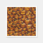 Jumble von Jack-o-Lanterns Serviette (Vorderseite)