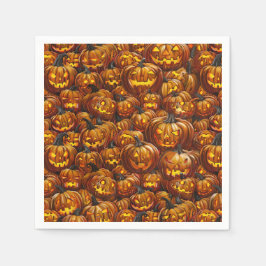 Jumble von Jack-o-Lanterns Serviette