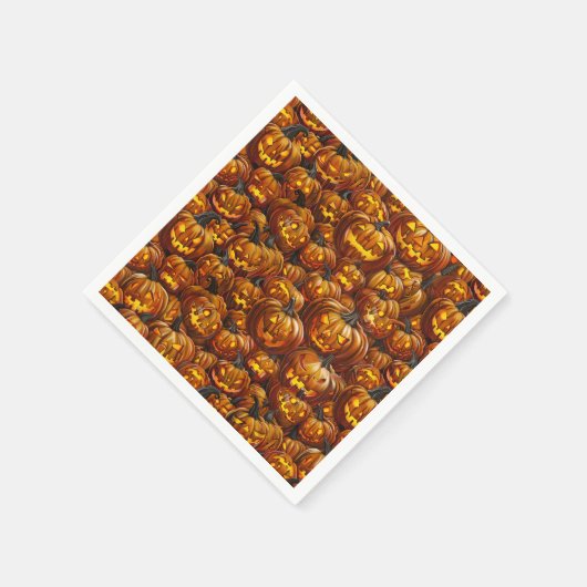 Jumble von Jack-o-Lanterns Serviette (Ecke)