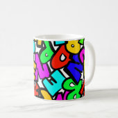 Jumbled Alphabets Kaffeetasse (VorderseiteRechts)