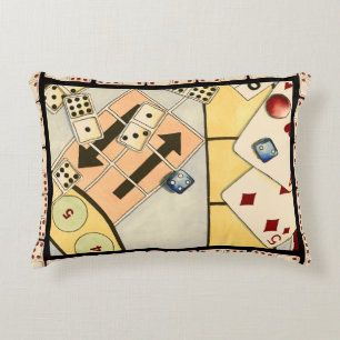 Jumbled Assortiment of Games of Chance Dekokissen