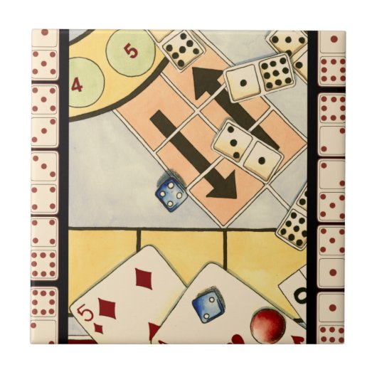 Jumbled Assortiment of Games of Chance Fliese (Vorderseite)