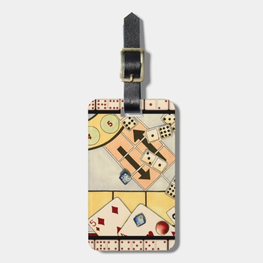 Jumbled Assortiment of Games of Chance Gepäckanhänger (Vorderseite vertikal)