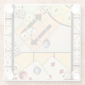 Jumbled Assortiment of Games of Chance Glasuntersetzer (Rückseite)