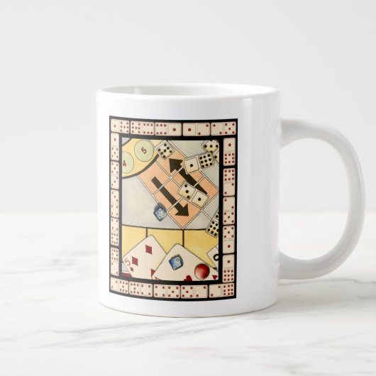 Jumbled Assortiment of Games of Chance Jumbo-Tasse (Rechts)