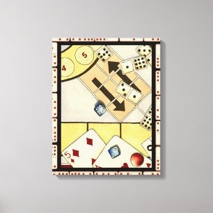 Jumbled Assortiment of Games of Chance Leinwanddruck
