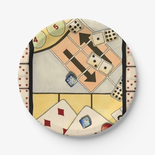 Jumbled Assortiment of Games of Chance Pappteller (Vorderseite)