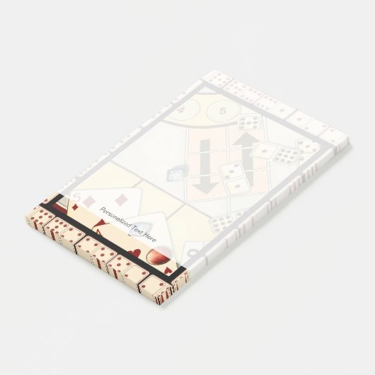 Jumbled Assortiment of Games of Chance Post-it Klebezettel (angewinkelt)