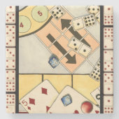 Jumbled Assortiment of Games of Chance Steinuntersetzer (Vorderseite)