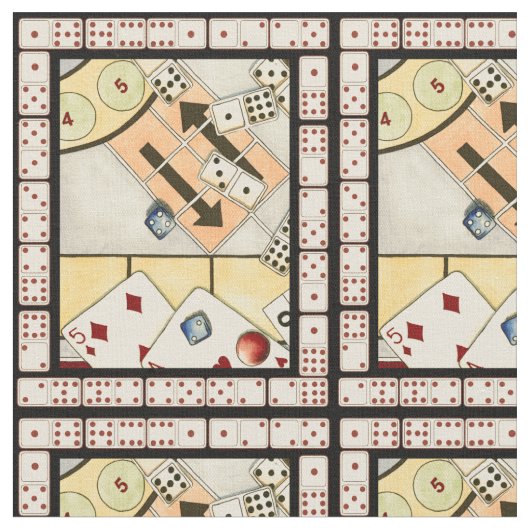 Jumbled Assortiment of Games of Chance Stoff (Nahaufnahme)
