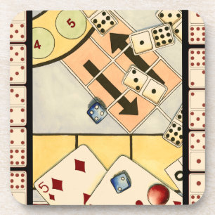 Jumbled Assortiment of Games of Chance Untersetzer