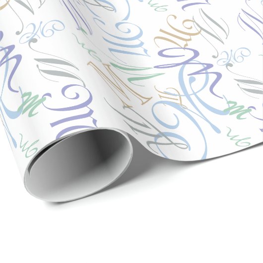 Jumbled CHANGE MONOGRAM Coole Frühlingsfarben 2014 Geschenkpapier (Rolleneckpunkt)