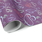 Jumbled CHANGE MONOGRAM-Jeder Anlass Geschenkpapier (Rolleneckpunkt)