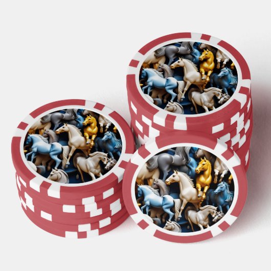 Jumbled Horses Pokerchips (Stapel)