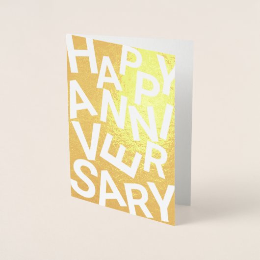 Jumbled Letters Anniversary Card, Fun Anniversary Folienkarte (Vorderseite)