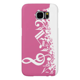 Jumbled Musical Notes Hot Pink and White Case-Mate iPhone 14 Plus Hülle