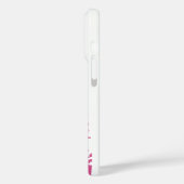 Jumbled Musical Notes Hot Pink and White Case-Mate iPhone Hülle (Rückseite / Links)