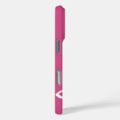 Jumbled Musical Notes Hot Pink and White Case-Mate iPhone Hülle (Rückseite / Rechts)