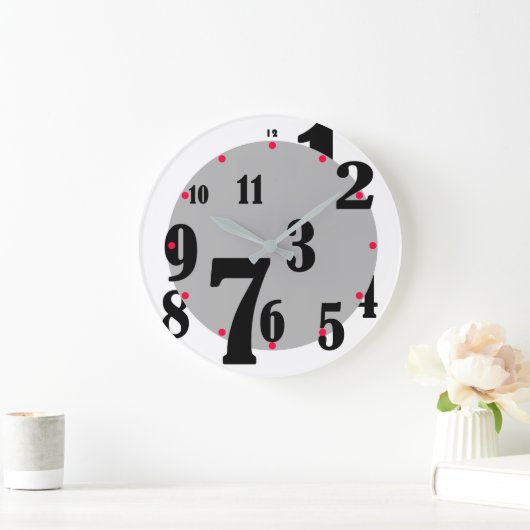 Jumbled Numbers Clock Große Wanduhr (Zuhause)