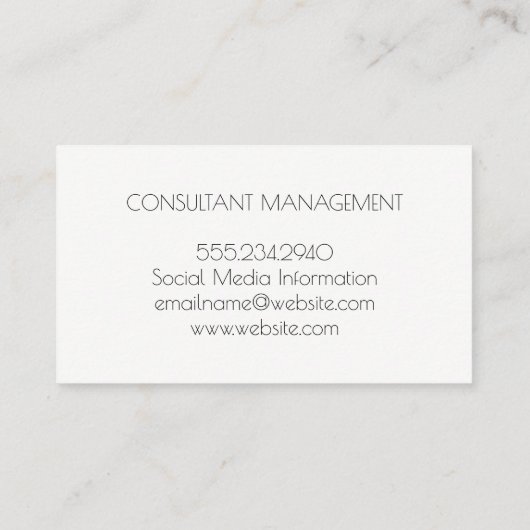 Jumbled Text Visitenkarte (Rückseite)