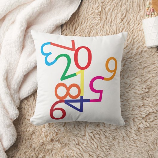 Jumbled Text (Zahlen) Kissen (Decke)