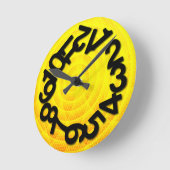 Jumbled up runde wanduhr (Winkel)