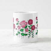 Jumbo 20 oz. Mug with pink flowers Jumbo-Tasse (Vorderseite)