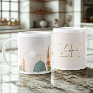 Jumbo 20oz Tasse • Masjid an-Nabawi Aquarell Kunst