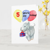 'Jumbo' 5. Geburtstagskarte Karte (Gelbe Blume)