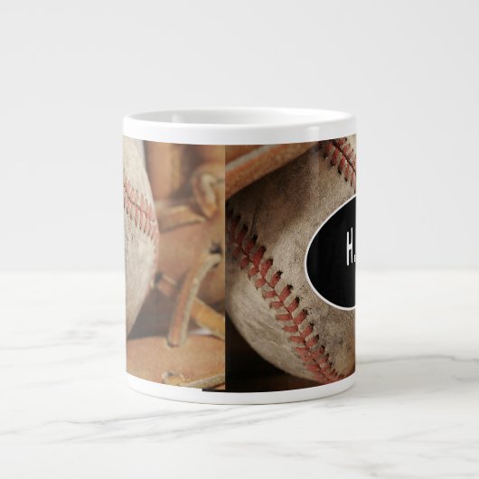 Jumbo-Baseball-Kaffeepause Jumbo-Tasse (Vorderseite)
