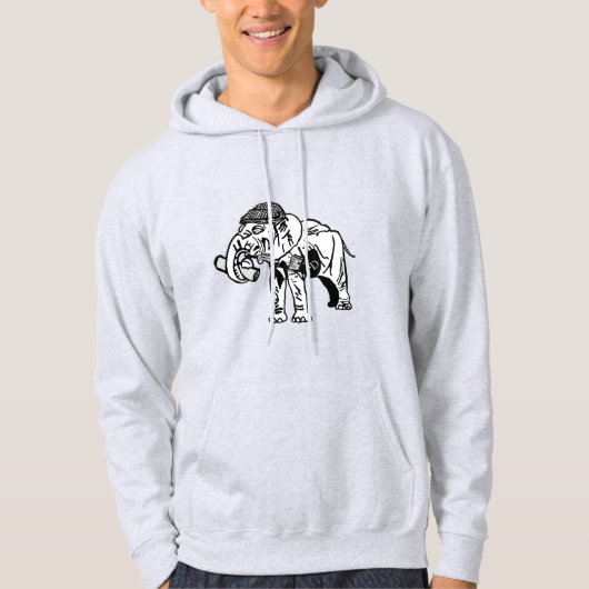 Jumbo Basic Hoodie (Grau) (Vorderseite)