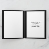 Jumbo Black Personalisiert Happy Birthday Nephew Karte (Innenseite)