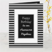 Jumbo Black Personalisiert Happy Birthday Nephew Karte (Gelbe Blume)