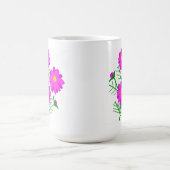Jumbo-Blumen-Tasse mit hellrosa Blumen Kaffeetasse (Mittel)