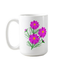 Jumbo-Blumen-Tasse mit hellrosa Blumen