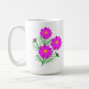 Jumbo-Blumen-Tasse mit hellrosa Blumen Kaffeetasse