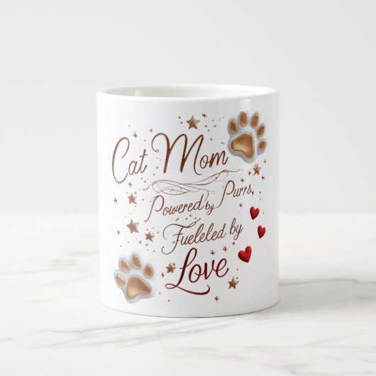 Jumbo Cat Mama Tasse - Extra Liebe, Extra Purres,  (Vorderseite)