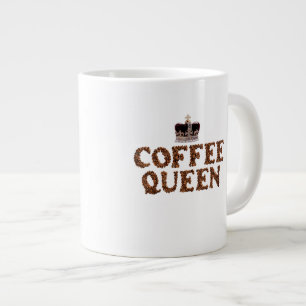 JUMBO COFEE TASSE - "Coffee Queen" mit Krone 20 Oz