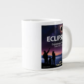 Jumbo Coffee Tasse für Solar Eclipse 8. April 2024 (Vorderseite Rechts)