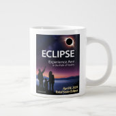 Jumbo Coffee Tasse für Solar Eclipse 8. April 2024 (Rechts)