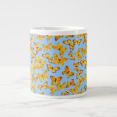 Jumbo Coffee Tasse, Goldene Schmetterlinge auf Sky Jumbo-Tasse (Vorderseite)