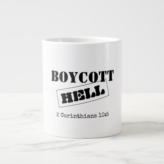 JUMBO COFFEE VIEL : BOYCOTT HELL Jumbo-Tasse (Vorderseite)