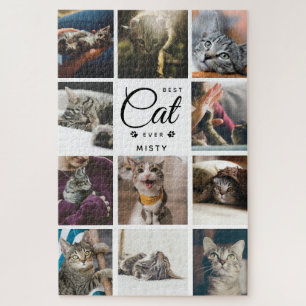 Jumbo Custom Cat Pet Foto Collage Paw Puzzle