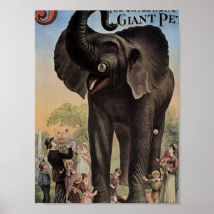 Jumbo Das riesige Elefant Retro Theater Poster
