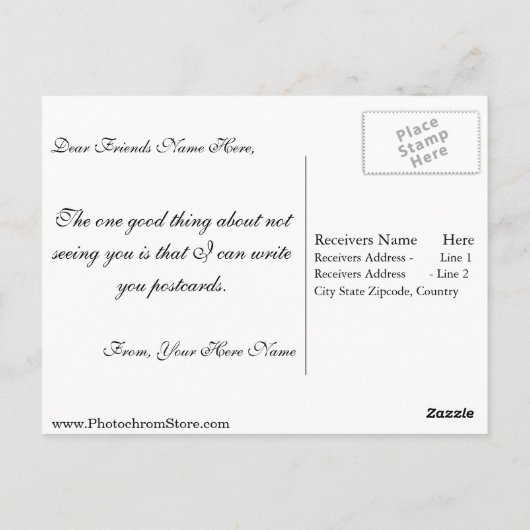 Jumbo Das riesige Elefant Retro Theater Postkarte (Rückseite)