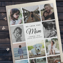 Jumbo Family Foto Collage Mothers Day WE LOVE YOU