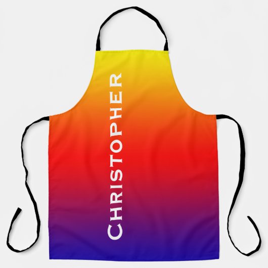 Jumbo Fett Name Rainbow oder Wählen Sie Ihre Farbe Schürze (Vorderseite)