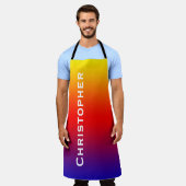 Jumbo Fett Name Rainbow oder Wählen Sie Ihre Farbe Schürze (Getragen)