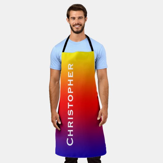 Jumbo Fett Name Rainbow oder Wählen Sie Ihre Farbe Schürze (Getragen)