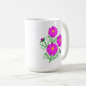 Jumbo Floral Mug with Bright Pink Flowers Kaffeetasse (VorderseiteRechts)